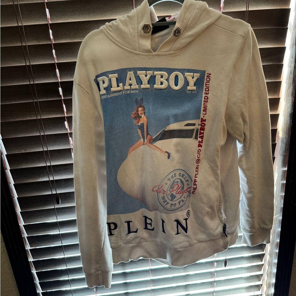 Playboy x Philipp Plein White Hoodie for Men
